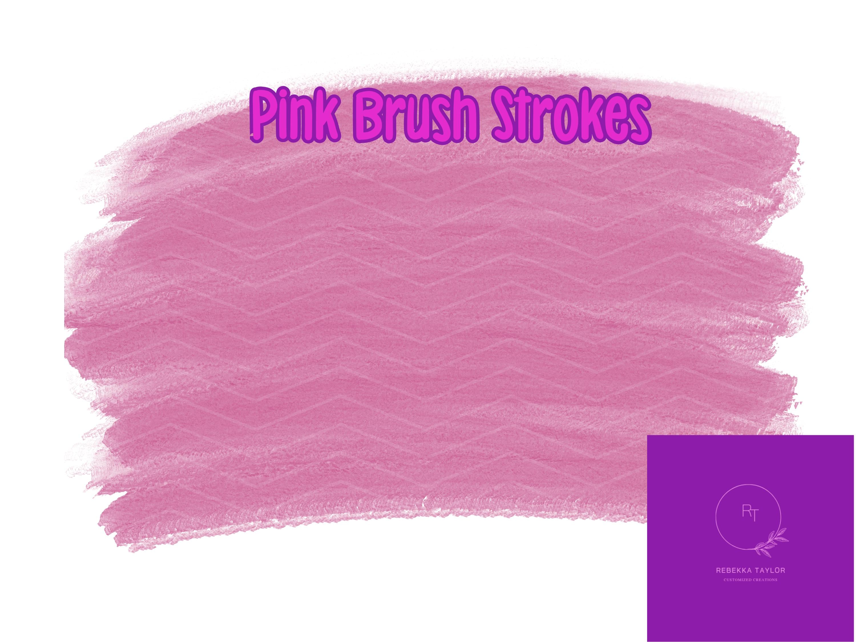 Pink Brush Stroke Digital Clip Art | Watercolor Paint Stroke PNG | Abstract Overlay Background for POD or Planners